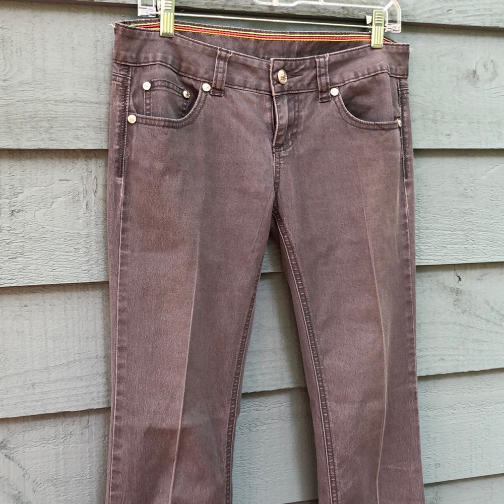 YNQ Gray/black Denim low Rise straight Leg 9J